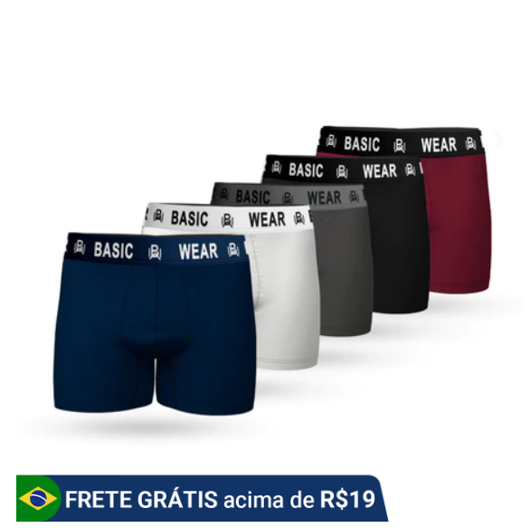 Kit 10 Cuecas Boxer Qualidade Adulto Confortável Baasic Wear